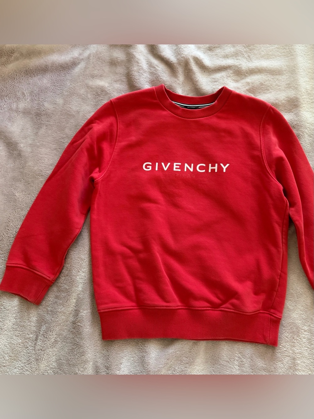 Givenchy Girls Red Sweatshirt with White Logo 8 years